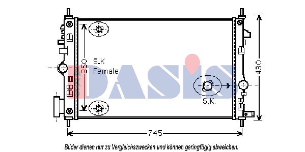 AKS DASIS Jäähdytin,moottorin jäähdytys 150098N